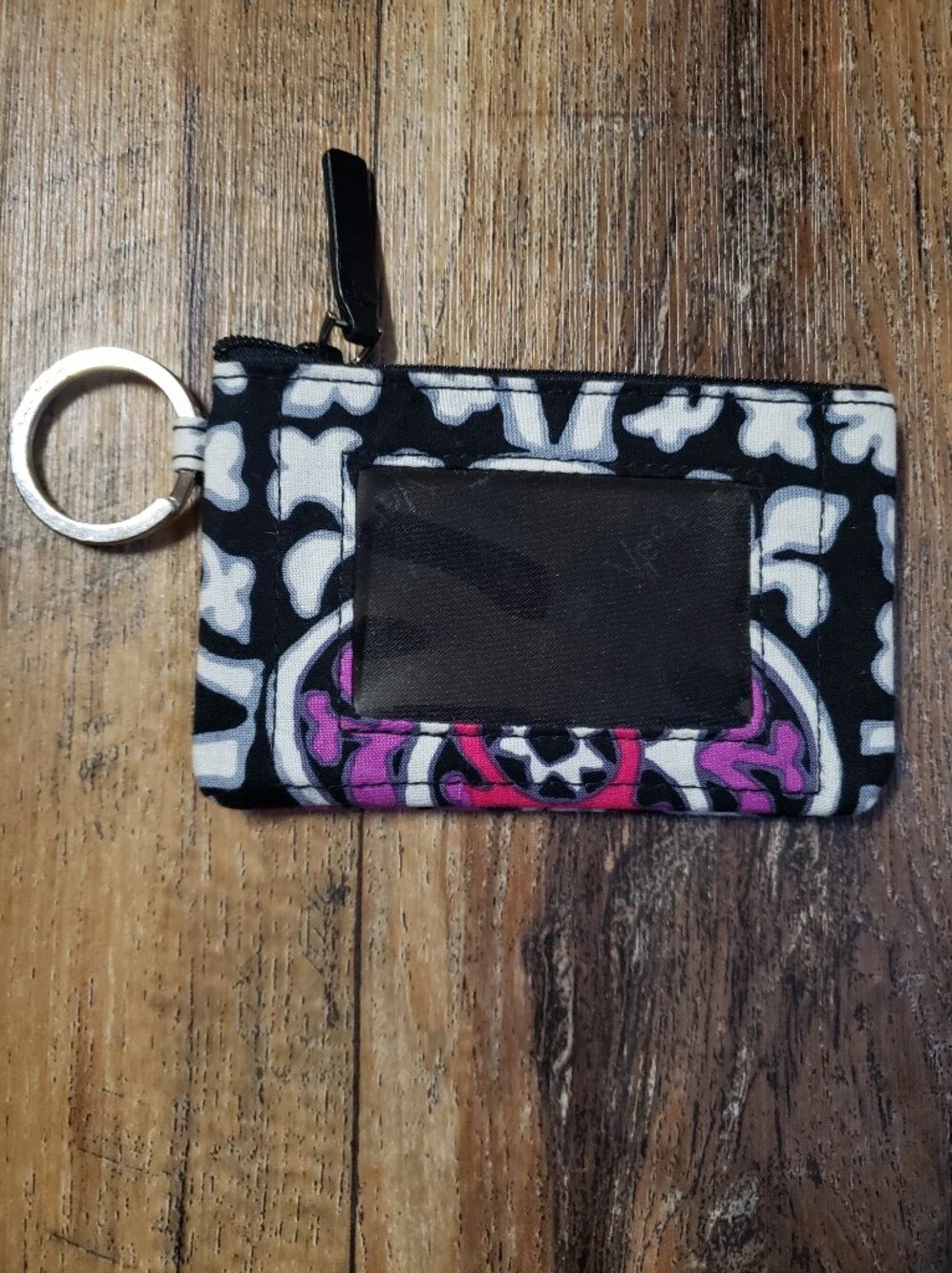 Vera Bradley 3 Piece Mixed Pattern ID Zip Key Pouch Set
